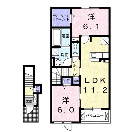 クルール ココアの物件間取画像